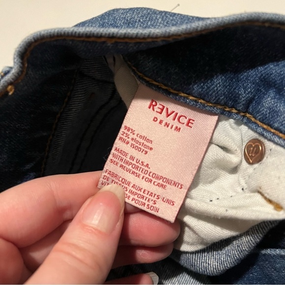 Revice Ruby Tuesday Racer Stripe Raw Hem High Rise Skinny Jeans 25 Denim - Picture 8 of 8